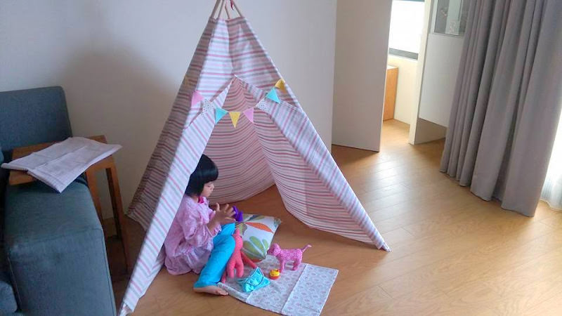 自己做漂亮的印地安帳篷 DIY  Teepee DIY ，打造小朋友最愛的秘密基地