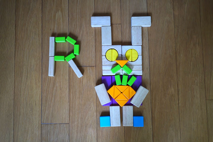積木 Building Block Alphabet QRSTUV