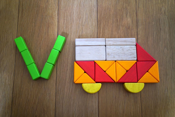積木 Building Block Alphabet QRSTUV