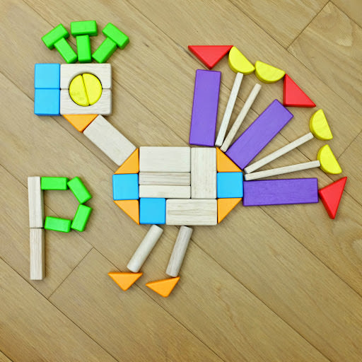 積木 Building Block Alphabet MNOP