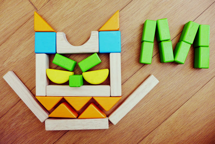 積木 Building Block Alphabet MNOP