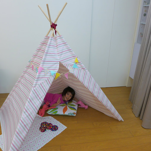 自己做漂亮的印地安帳篷 DIY  Teepee DIY ，打造小朋友最愛的秘密基地