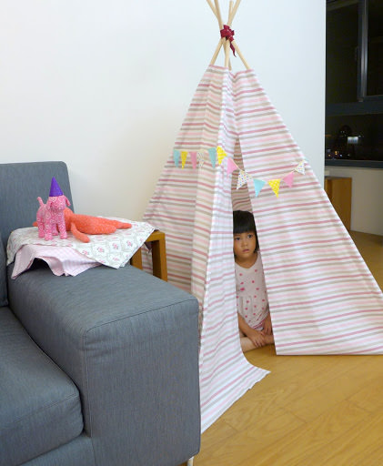 自己做漂亮的印地安帳篷 DIY  Teepee DIY ，打造小朋友最愛的秘密基地
