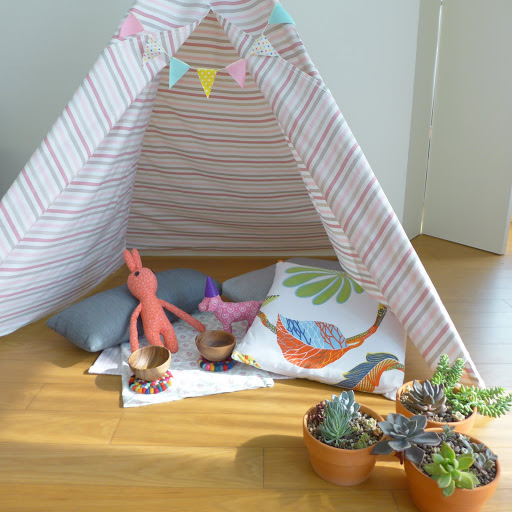 自己做漂亮的印地安帳篷 DIY  Teepee DIY ，打造小朋友最愛的秘密基地
