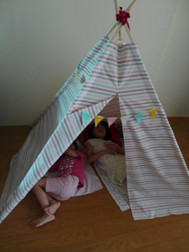 自己做漂亮的印地安帳篷 DIY  Teepee DIY ，打造小朋友最愛的秘密基地