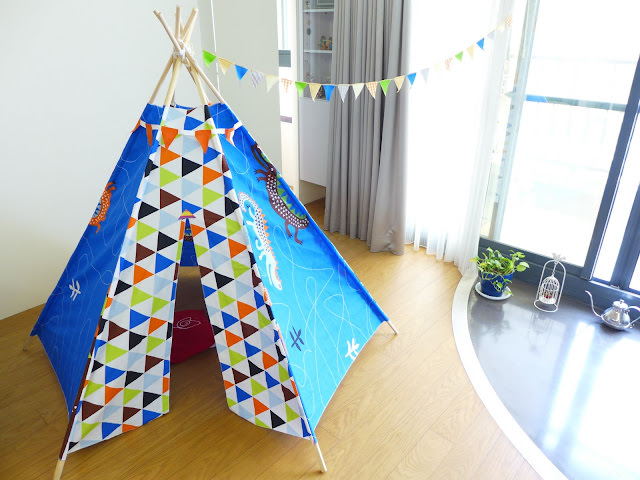 自己做漂亮的印地安帳篷 DIY  Teepee DIY ，打造小朋友最愛的秘密基地