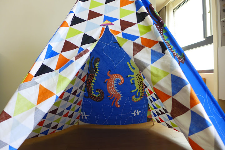 自己做漂亮的印地安帳篷 DIY  Teepee DIY ，打造小朋友最愛的秘密基地