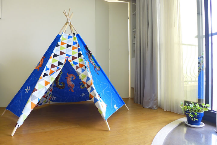 自己做漂亮的印地安帳篷 DIY  Teepee DIY ，打造小朋友最愛的秘密基地