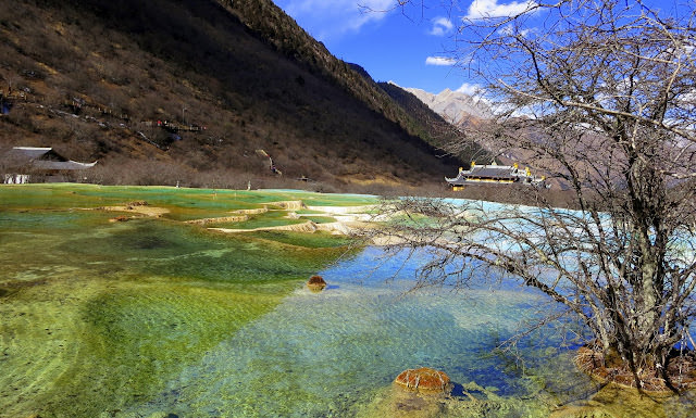 四川 黃龍 Huanglong Scenic and Historic Interest Area 雪山、彩池、峽谷、和森林的夢幻組合