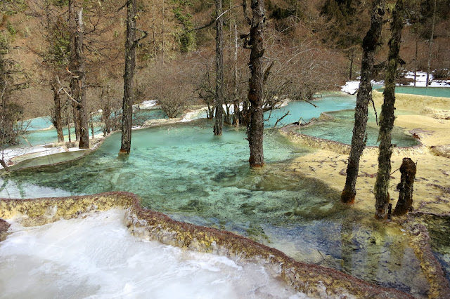 四川 黃龍 Huanglong Scenic and Historic Interest Area 雪山、彩池、峽谷、和森林的夢幻組合
