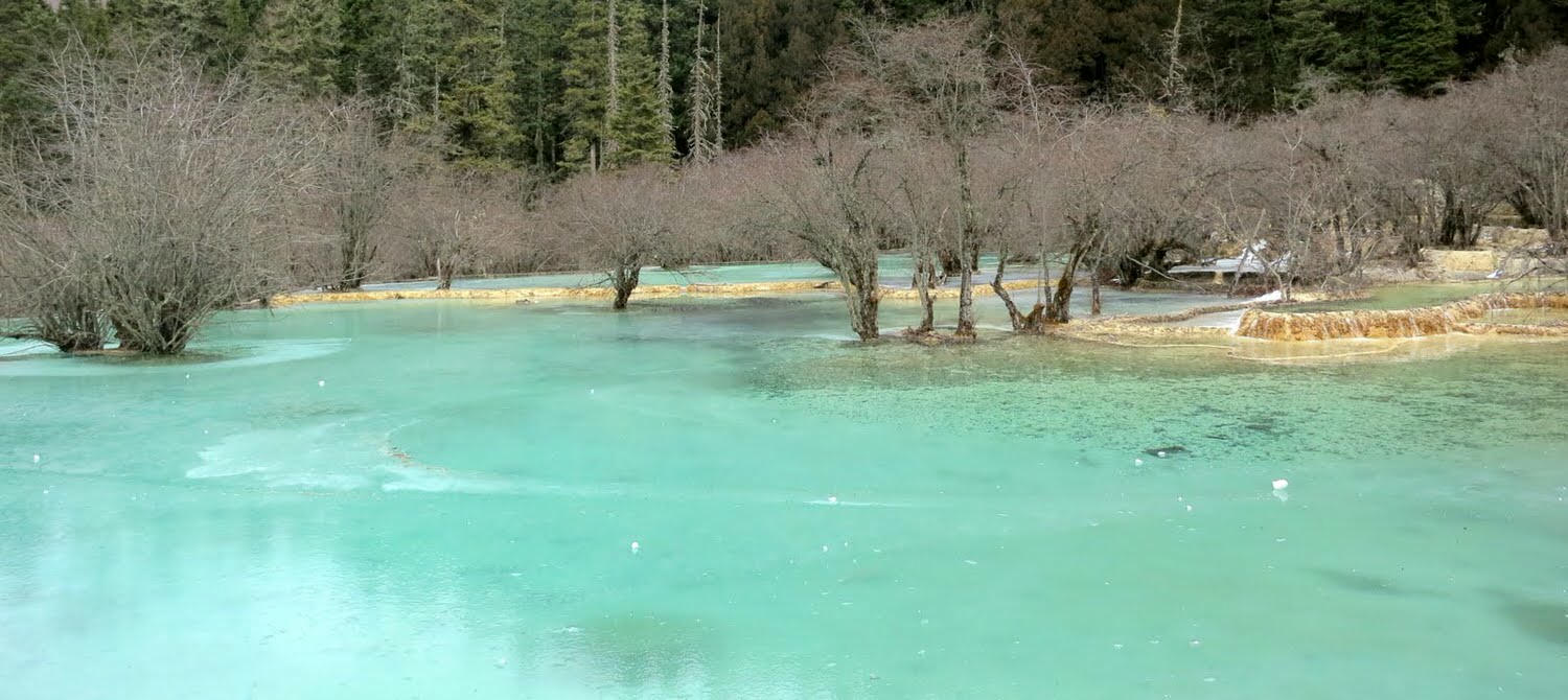 四川 黃龍 Huanglong Scenic and Historic Interest Area 雪山、彩池、峽谷、和森林的夢幻組合