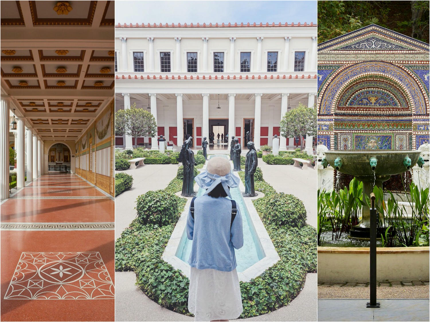 Getty Villa Museum 蓋蒂別墅博物館 濱海豪華別墅內的博物館 免費欣賞典雅花園建築與豐富館藏