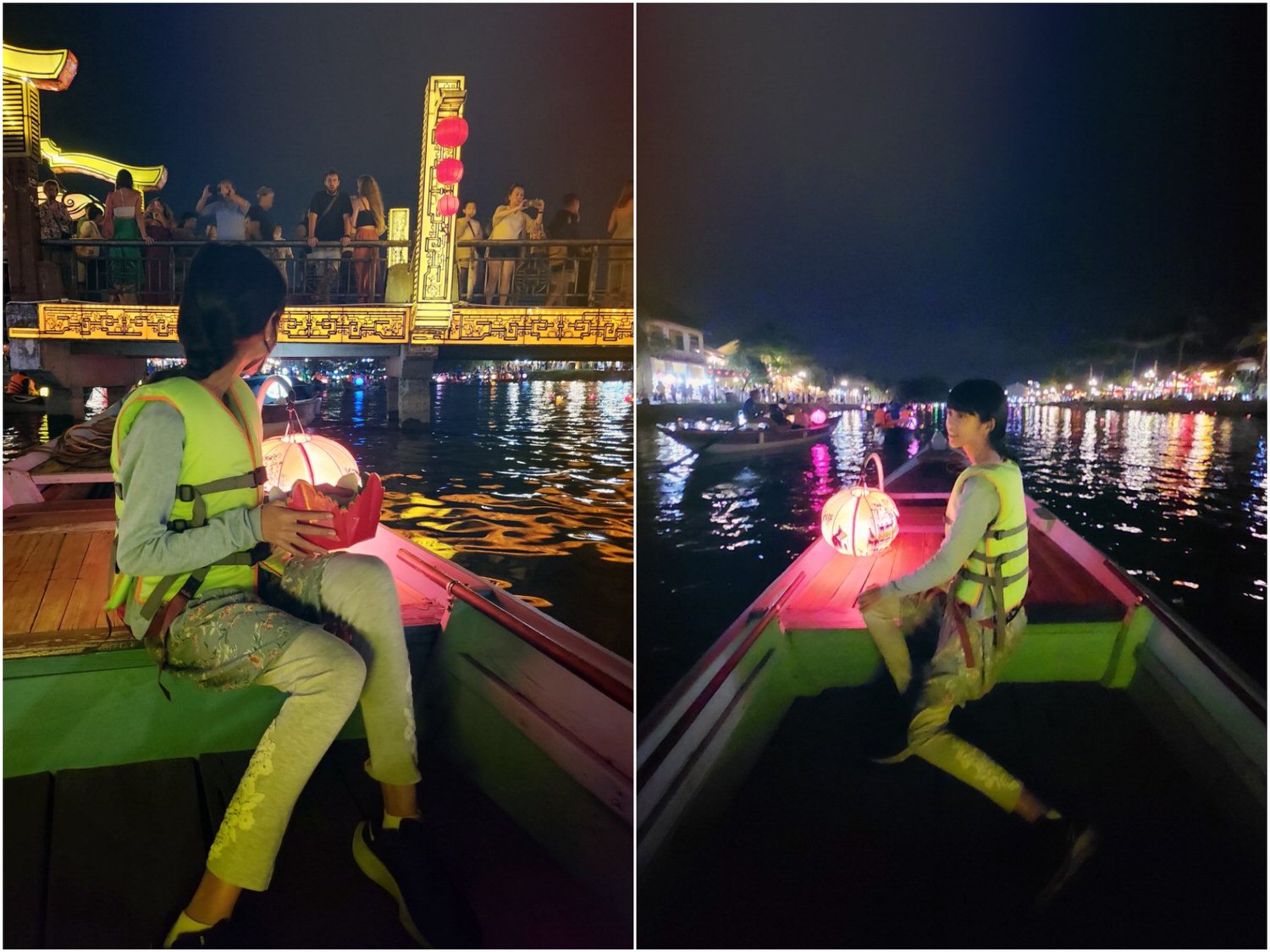 越南會安 水燈體驗 華燈初上古城散步，萬盞燈籠照亮夜晚河面，乘船享受浪漫夜晚