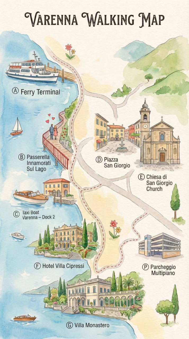 義大利科莫湖瓦倫納小鎮。科莫湖畔的詩意小鎮 Varenna 散步地圖，最適合拍照的角落