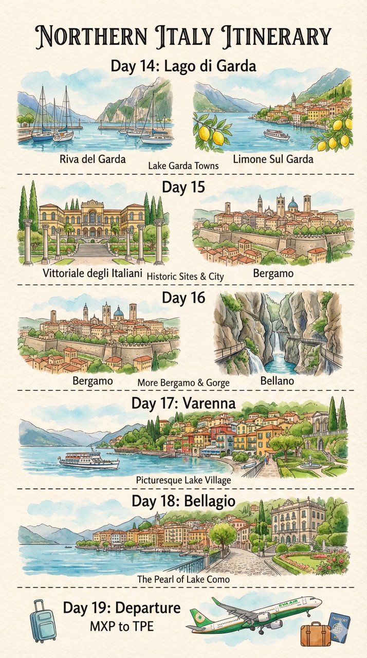 北義大利 多洛米蒂和浪漫湖區之旅 Gemini 生成行程圖。插畫/模型/樂高/紙雕/拼布/立體書版 - 第5張圖 北義大利 多洛米蒂和浪漫湖區之旅 Gemini 生成行程圖。插畫/模型/樂高/紙雕/拼布/立體書版