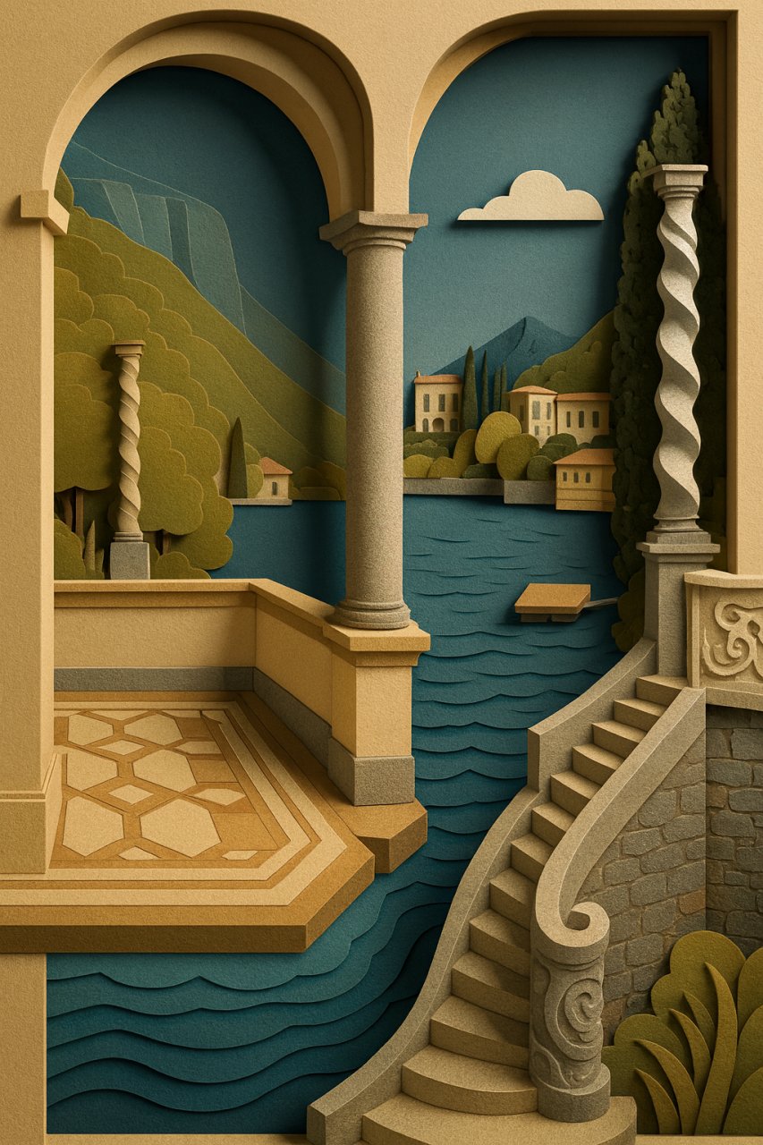 北義大利 多洛米蒂和浪漫湖區之旅 Gemini 生成行程圖。插畫/模型/樂高/紙雕/拼布/立體書版 - 第13張圖 北義大利 多洛米蒂和浪漫湖區之旅 Gemini 生成行程圖。插畫/模型/樂高/紙雕/拼布/立體書版