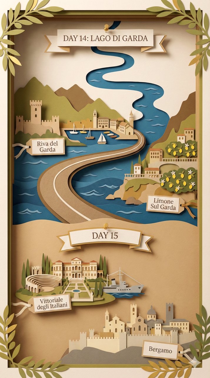 北義大利 多洛米蒂和浪漫湖區之旅 Gemini 生成行程圖。插畫/模型/樂高/紙雕/拼布/立體書版 - 第11張圖 北義大利 多洛米蒂和浪漫湖區之旅 Gemini 生成行程圖。插畫/模型/樂高/紙雕/拼布/立體書版