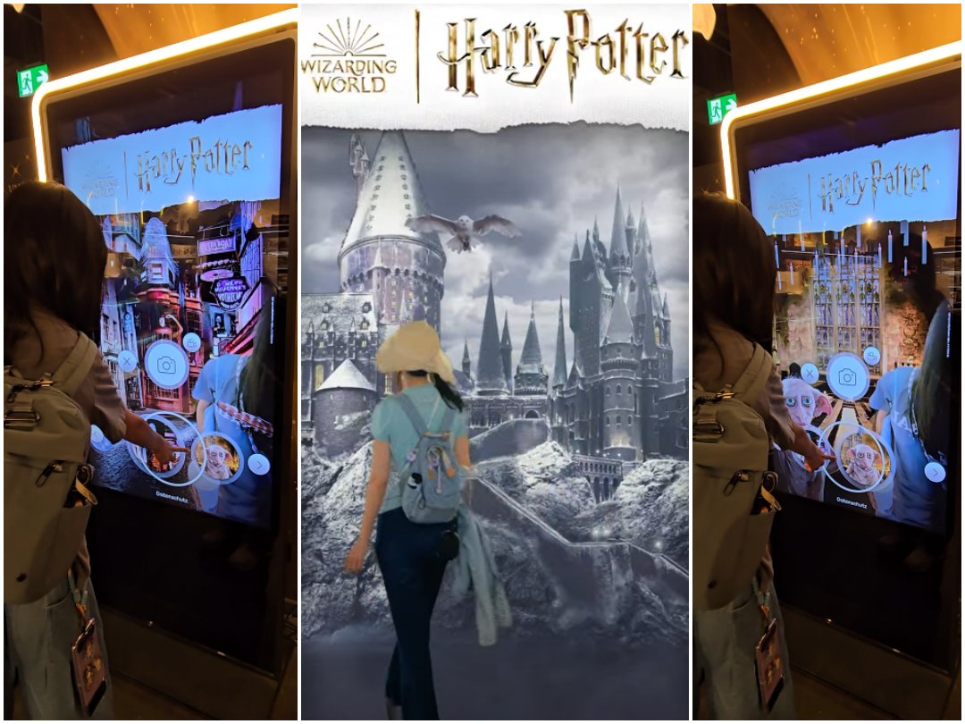 慕尼黑 哈利波特專賣店。Thalia Harry Potter Store 結合書店與魔法世界主題，像是走進霍格華茲的場景，還有免費互動拍照裝置